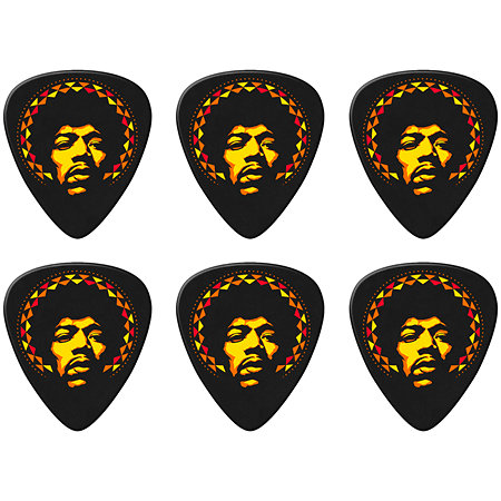 Dunlop JHP16HV Jimi Hendrix 69 Psych Series Aura Mandala Sachet de 6