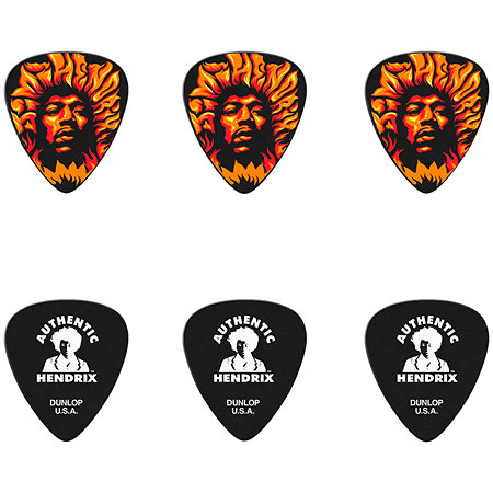 Dunlop JHPT14H Jimi Hendrix Voodoo Fire Boîte de 6
