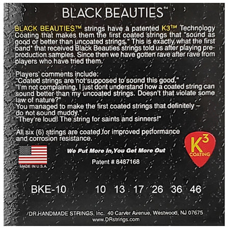 Black Beauties Medium 10-46 DR Strings