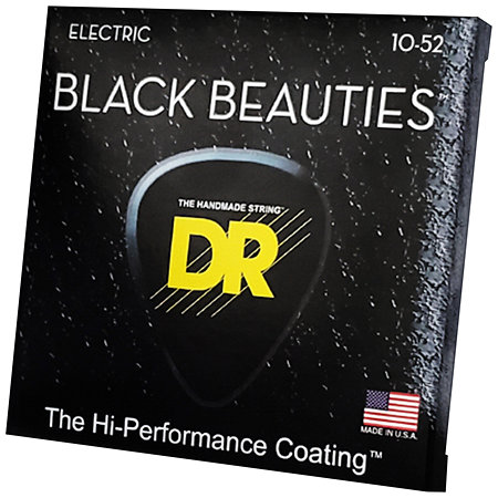 DR Strings Black Beauties Big Heavy 10-52