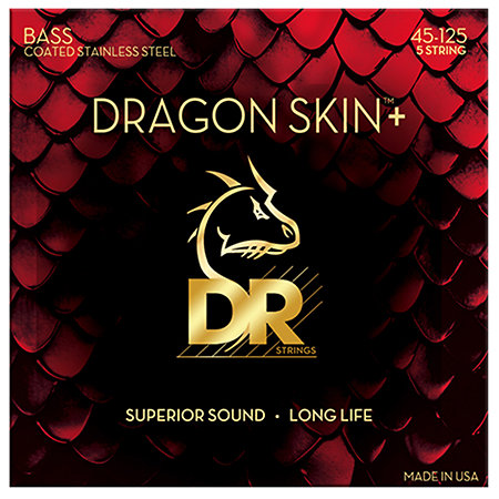 DR Strings Dragon Skin+ Stainless Steel Medium 5 Cordes 45-125