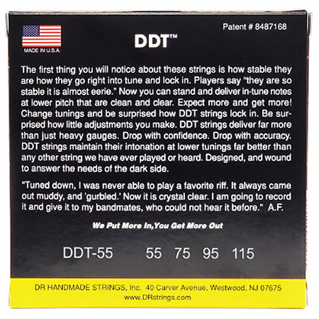DDT Basse Extra Heavy 55-115 DR Strings