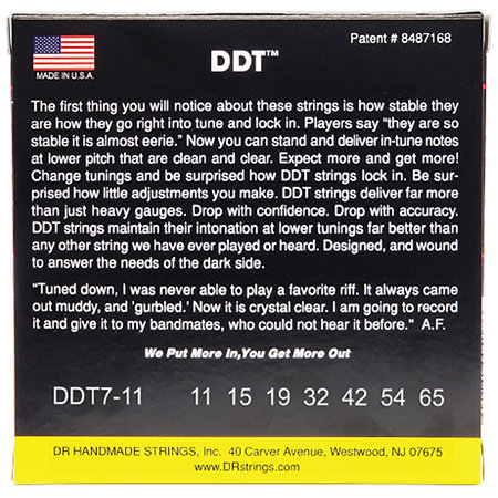 DDT Heavy 7 Cordes 11-65 DR Strings