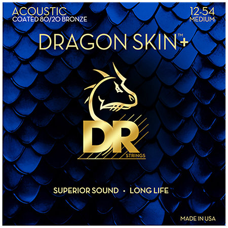 DR Strings Dragon Skin + 80/20 Bronze Light 12-54