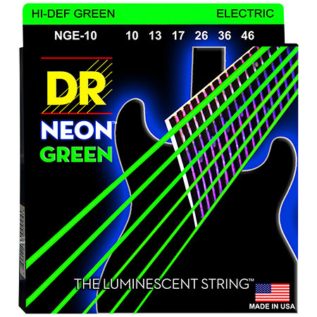 DR Strings Hi-Def Neon Green Medium 10-46