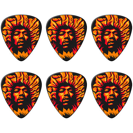 Dunlop JHP14HV Jimi Hendrix '69 Psych Series Voodoo Fire Sachet de 6