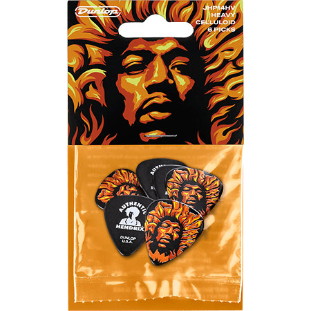 JHP14HV Jimi Hendrix '69 Psych Series Voodoo Fire Sachet de 6 Dunlop