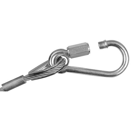 Showgear Safety Cable 5 mm - BGV-C1 - 100 cm Argent