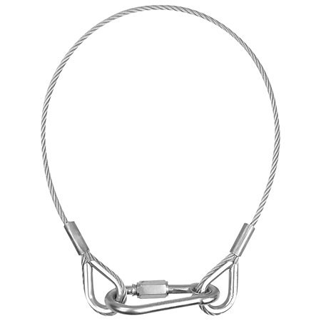Showgear Safety cable 6 mm - BGV-C1 - 100 cm Argent