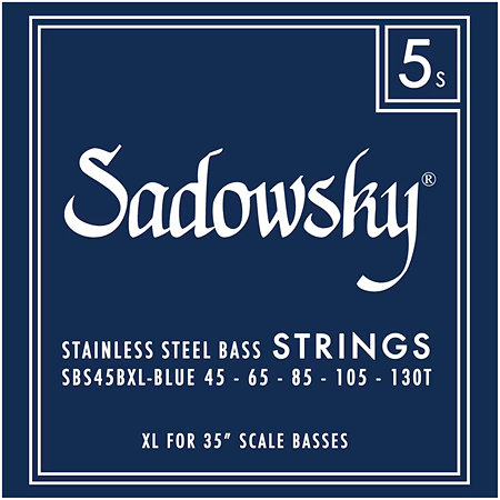 Sadowsky Blue label Stainless Steel 5 Cordes 45-130T XL