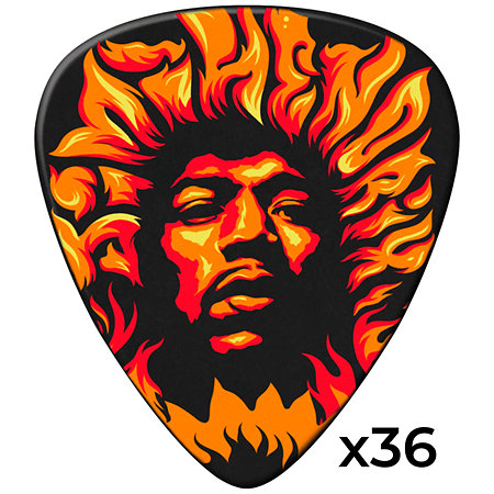 JHR14HV Jimi Hendrix 69 Psych Series Voodoo Fire Sachet de 36 Dunlop