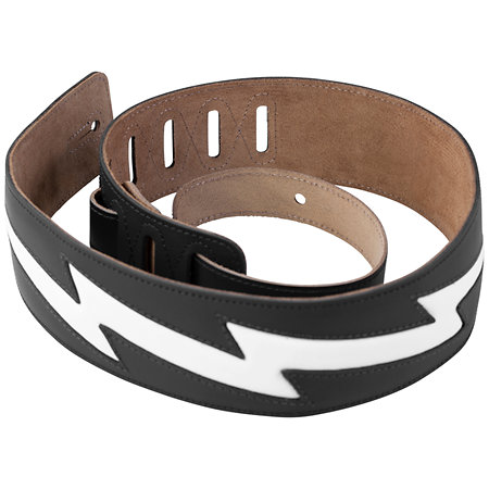 DM2-BLK Leather Deluxe Lightning Bolt Black Levy s