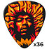 JHR14HV Jimi Hendrix 69 Psych Series Voodoo Fire Sachet de 36 Dunlop