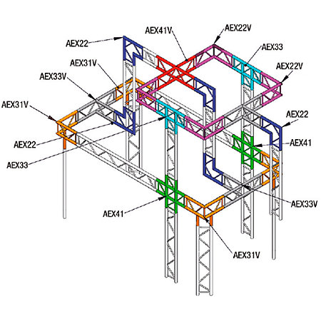 ASD AEX 25V Angle 2 départs 135 degrés 0,50m x 0,50m