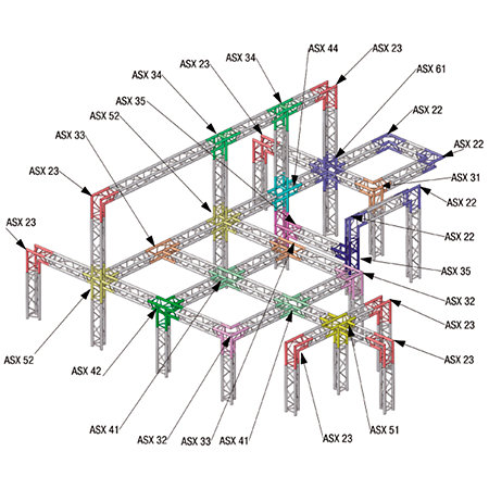 ASD SX 29071 Structure triangulaire 290mm x 0,71m