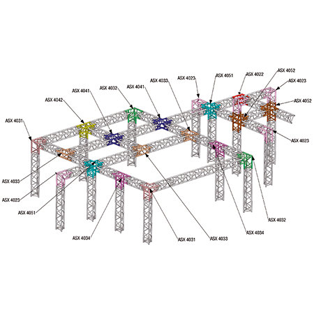 ASD SX 39350 Structure triangulaire 390mm x 3m50