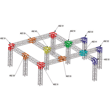 ASD SZ 29071 Structure carrée 290mm x 0,71m