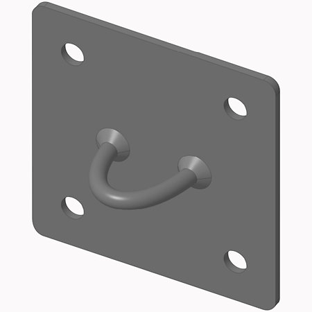 SU E Platine pour élingue ou chaîne 120 x 120 mm ASD