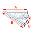 57ASD20 / Angle 2 départs 45°  lg 0m80 x 0m80 ASD