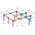 ASZ 31 FC Angle structure carrée 3 départs 90 degrés pied 0,50m x 0,50m x 0,50m ASD
