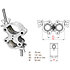 CRA 50 D Double collier pivotant 360 degrés charge 500 kg ASD