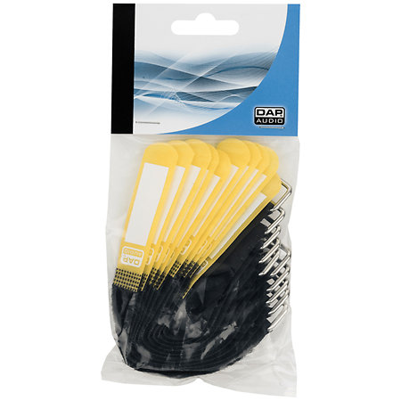Showgear Attache-câble 200 mm x 20 mm Lot de 10 Jaune