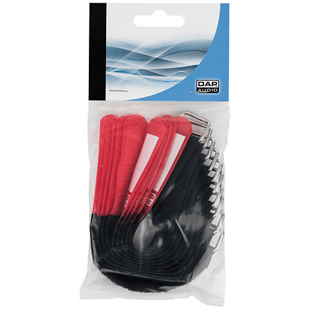 Showgear Attache-câble 200 mm x 20 mm Lot de 10 Rouge
