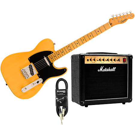 Pack Classic Vibe 50s Telecaster MN Butterscotch Blonde + DSL5C Combo + Câble Jack Mâle Mono Squier by FENDER