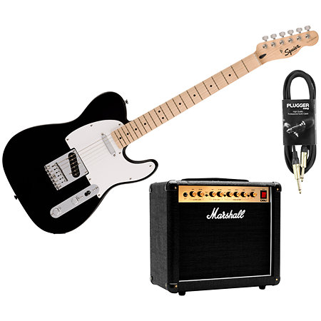 Pack Sonic Telecaster Black + DSL5C Combo + Câble Jack Mâle Mono Squier by FENDER