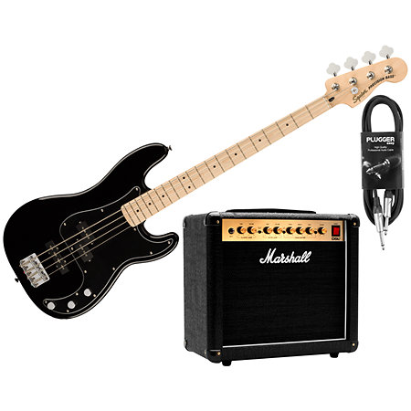 Squier by FENDER Pack Affinity Precision Bass PJ MN Black + DSL5C Combo + Câble Jack Mâle Mono