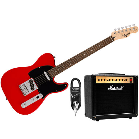 Pack Sonic Telecaster Torino Red + DSL5C Combo + Câble Jack Mâle Mono Squier by FENDER