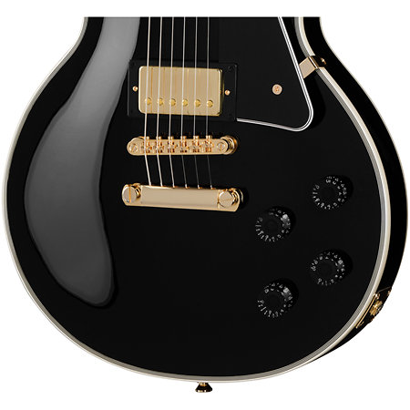 Pack Les Paul Custom Ebony + Housse + DSL5C Combo + Câble Jack Mâle Mono Epiphone