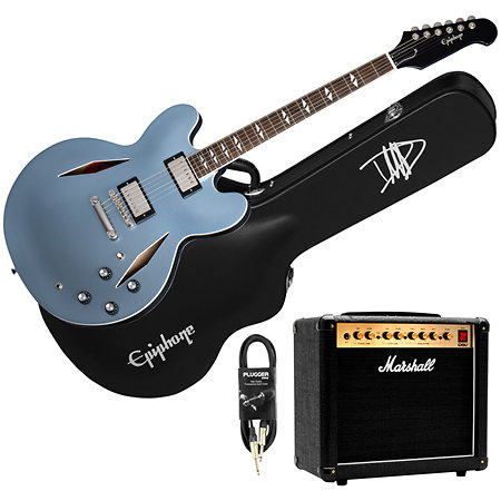 Epiphone Pack DG-335 Dave Grohl Signature + Etui + DSL5C Combo + Câble Jack Mâle Mono