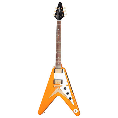 Pack 1958 Korina Flying V White Pickguard Aged Natural + DSL5C Combo + Câble Jack Mâle Mono Epiphone