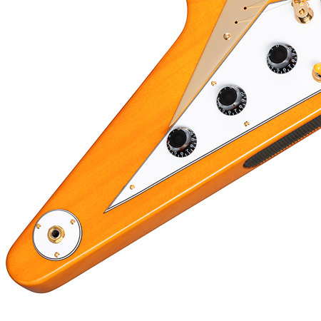 Pack 1958 Korina Flying V White Pickguard Aged Natural + DSL5C Combo + Câble Jack Mâle Mono Epiphone
