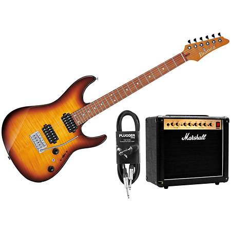 Pack AZ24S1F-VLS Standard Violin Sunburst + DSL5C Combo + Câble Jack Mâle Mono Ibanez