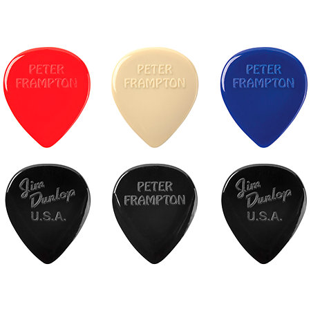Dunlop PF599P Peter Frampton Vintage Jazz Teardrop Sachet de 6