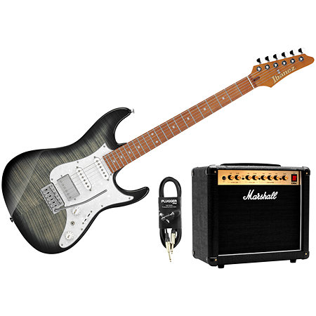 Pack AZ22S1F-TKS Standard Transparent Black Sunburst + DSL5C Combo + Câble Jack Mâle Mono Ibanez