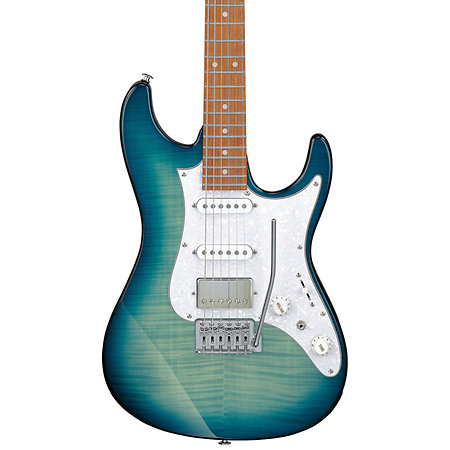 Pack AZ22S1F-TXB Standard Transparent Turquoise Burst + DSL5C Combo + Câble Jack Mâle Mono Ibanez