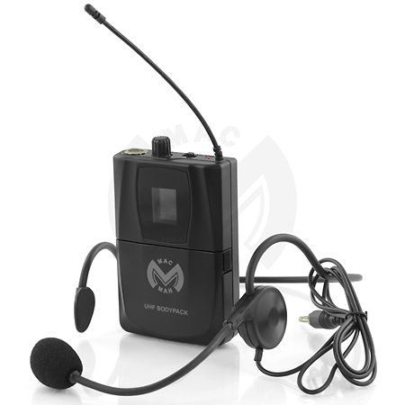 Pack UHF 200 M + Micro serre-tête (la paire) Mac Mah
