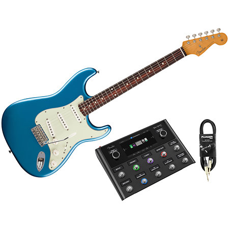 Pack Limited Edition Road Worn '60s Stratocaster RW Lake Placid Blue + Housse + Tone Master Pro + Câble Jack Mâle Mono Fender