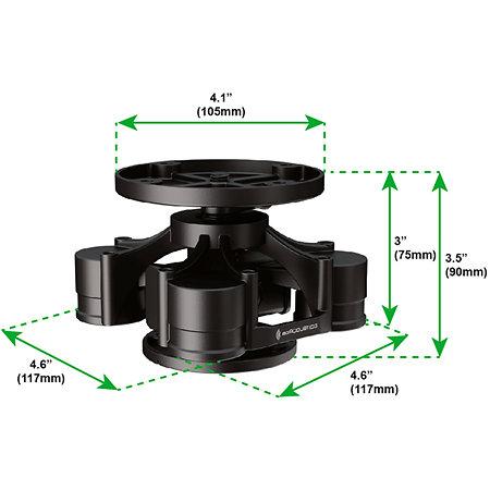 M07 V120 Kit de Suspension pour Enceinte Type 07 Isoacoustics