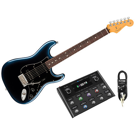 Pack American Professional II Stratocaster HSS RW Dark Night + Tone Master Pro + Câble Jack Mâle Fender