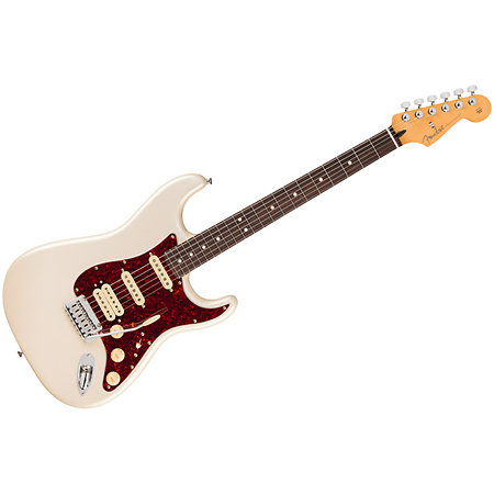 Pack Player II Modified Stratocaster HSS Rosewood Olympic Pearl + Tone Master Pro + Câble Jack Mâle Fender