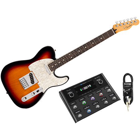 Pack Player II Modified Telecaster Rosewood 3-Color Sunburst + Tone Master Pro + Câble Jack Mâle Fender