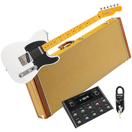 Pack American Vintage II 1951 Telecaster MN Prototype White LTD + étui + Tone Master Pro + Câble Jack Mâle Fender