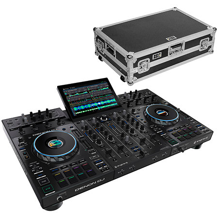 Denon DJ Pack Prime 4+ + Flight Case Silver