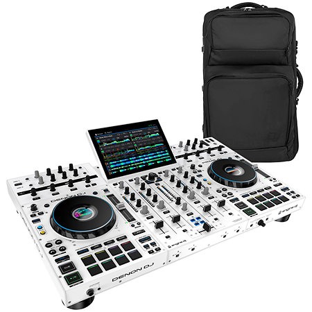 Denon DJ Pack Prime 4+ White Limited Edition + Sac à dos