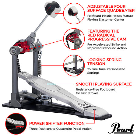 P-1030R Eliminator Solo Red Single Pearl