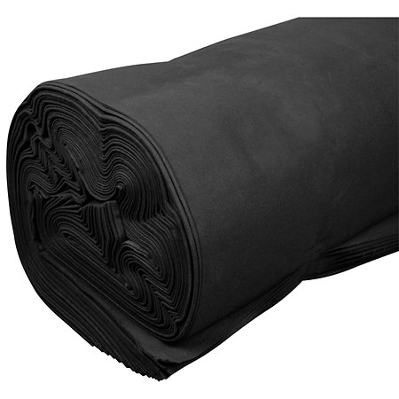 Showgear Rouleau tissu Deko molton 160 g/m² Noir